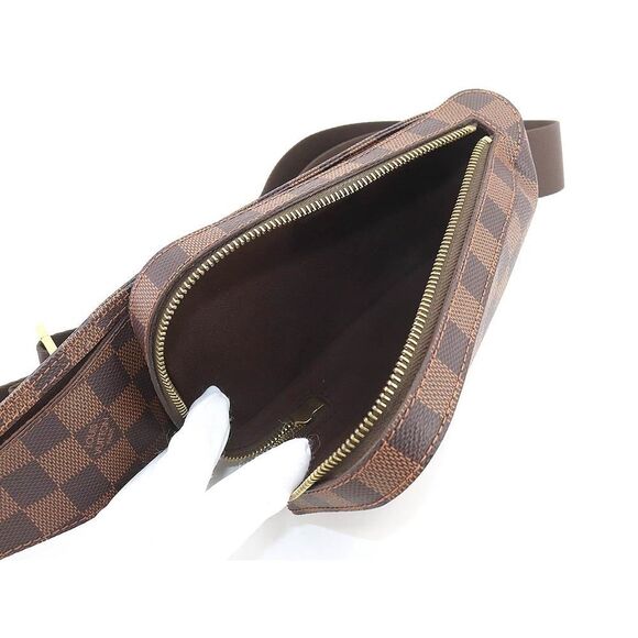 Louis Vuitton Damier Jeronimos Body Bag Waist Pouch Ebene Brown - Picture 6 of 8